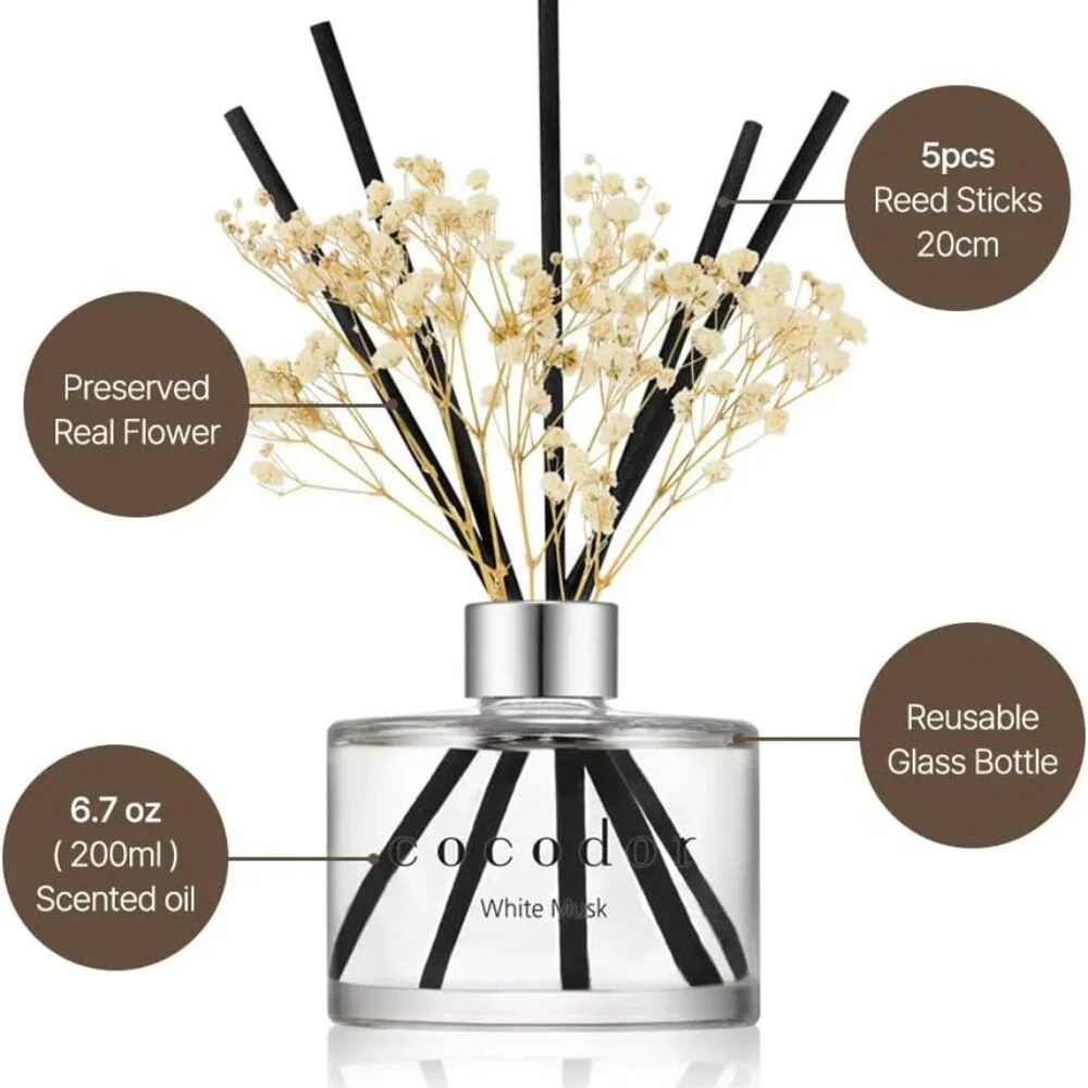 New Flower Reed Diffuser Set / 6.7oz / Garden Lavender/Scent Diffuser with Stick